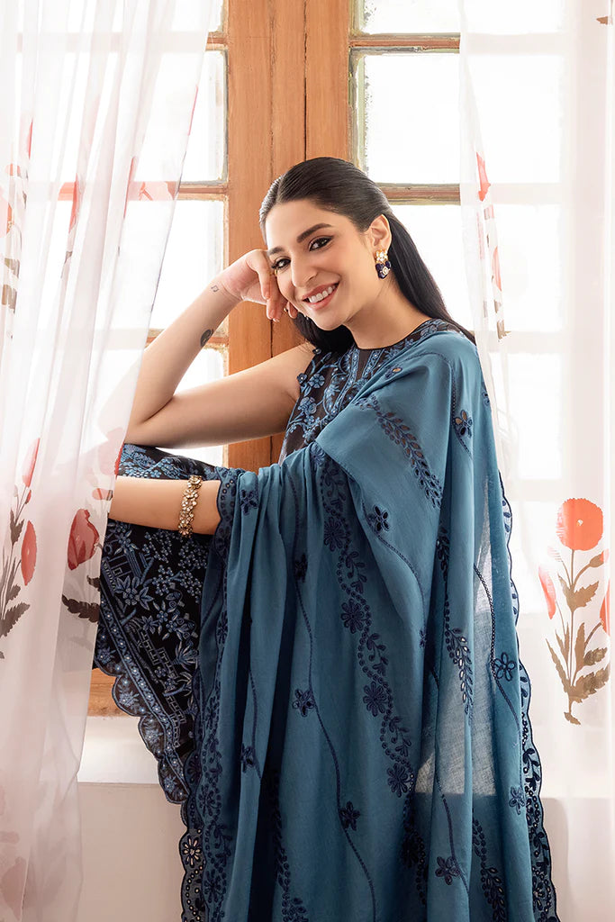 Cross-Stitch-Unstitched-3-Piece-Embroidered-Lawn-Suit-CS23PL-D-18-dark-arcade-Eid-Collection