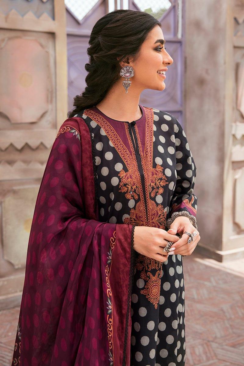 Cross-Stitch-Unstitched-3-Piece-Embroidered-Lawn-Suit-CS23PL-D-25-Sable-Twine-EidCollection