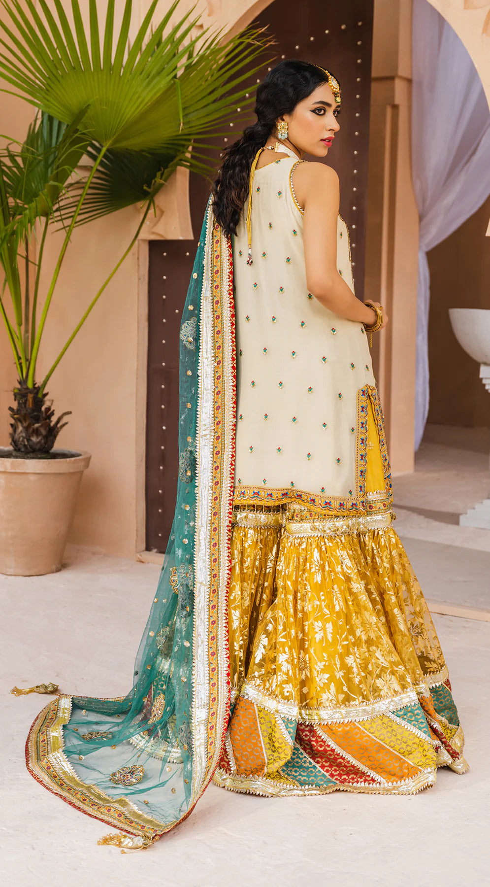 Dhanak By Anaya Unstitched 3 Piece Embroidered Chiffon AKM22-03 Hoor - Wedding Collection Brand Mafia by Zonash