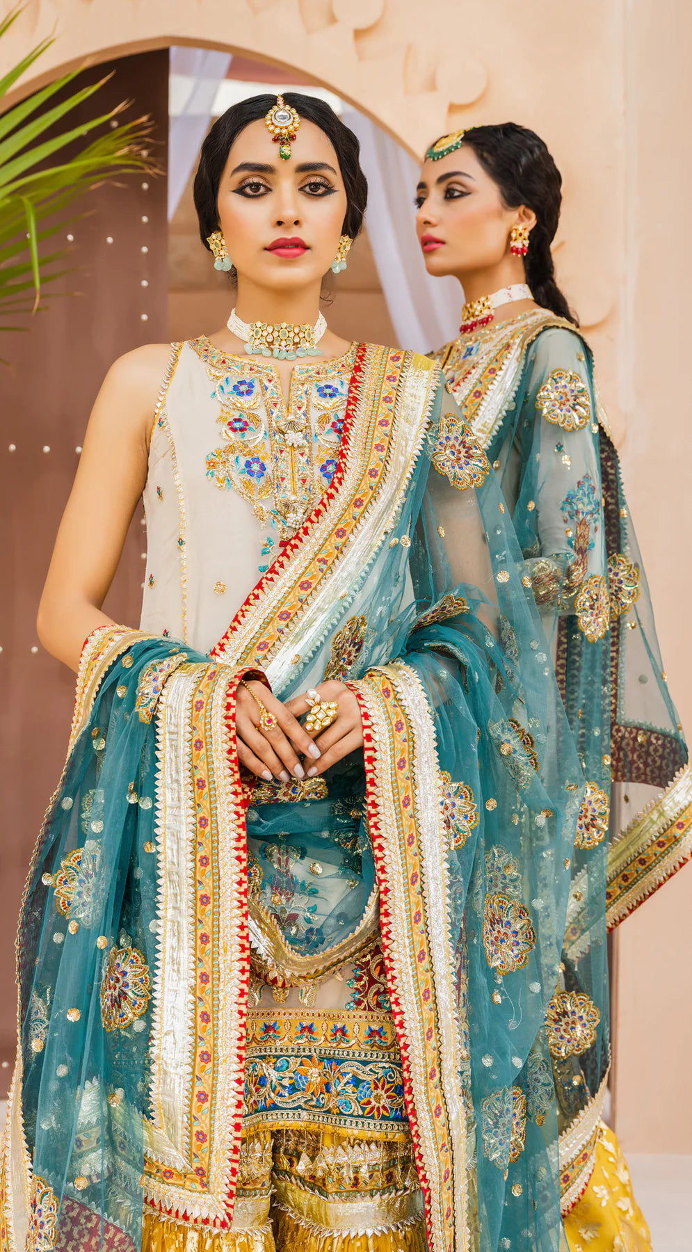 Dhanak By Anaya Unstitched 3 Piece Embroidered Chiffon AKM22-03 Hoor - Wedding Collection Brand Mafia by Zonash