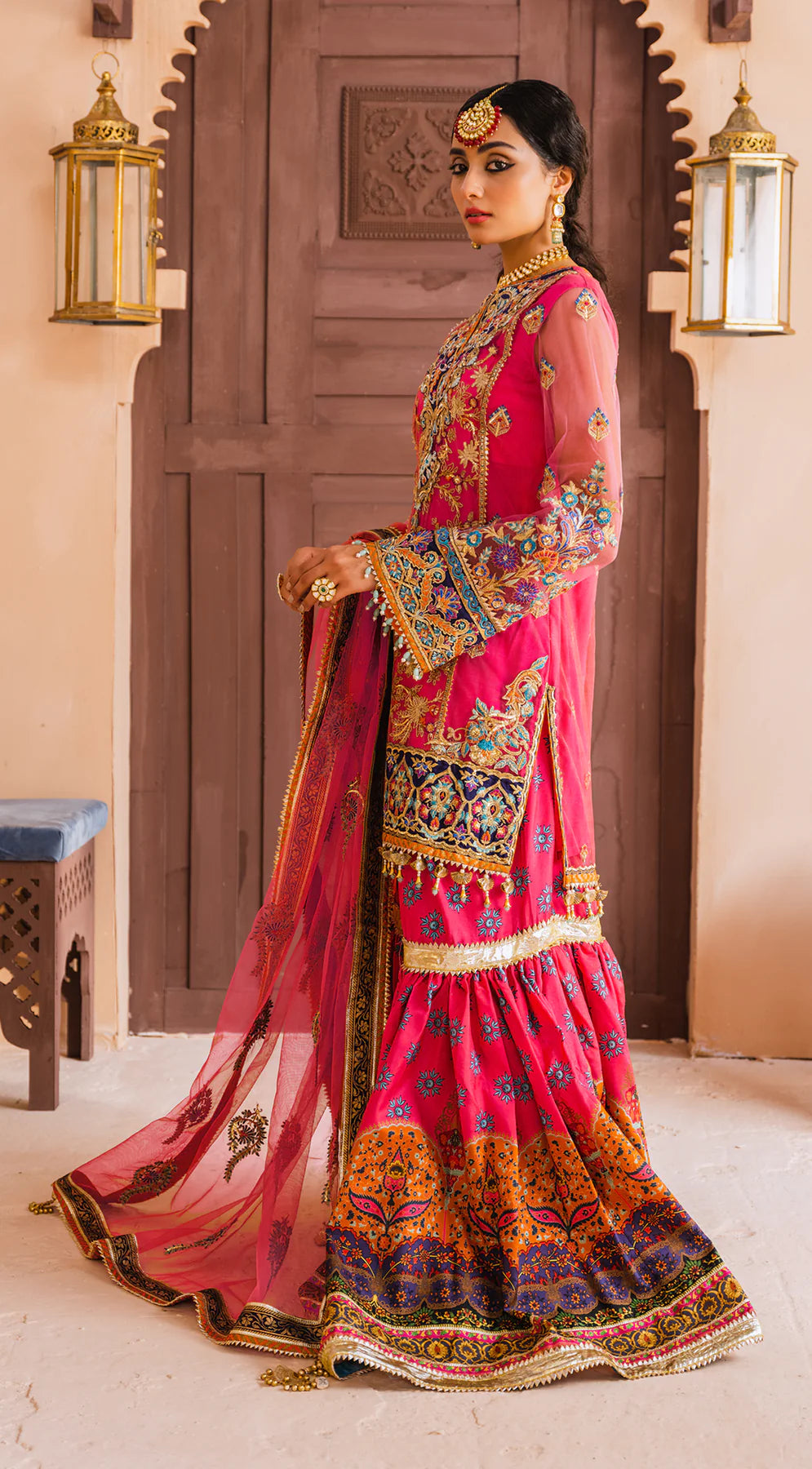 Dhanak By Anaya Unstitched 3 Piece Embroidered Chiffon Suits AKM22-02 Jahanara - Wedding Collection Brand Mafia by Zonash