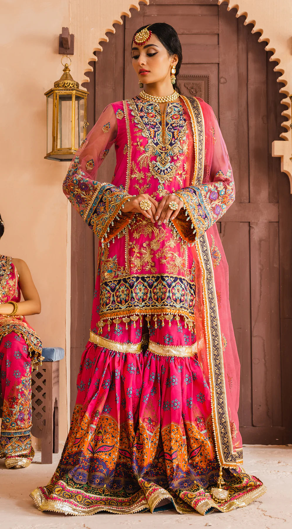 Dhanak By Anaya Unstitched 3 Piece Embroidered Chiffon Suits AKM22-02 Jahanara - Wedding Collection Brand Mafia by Zonash