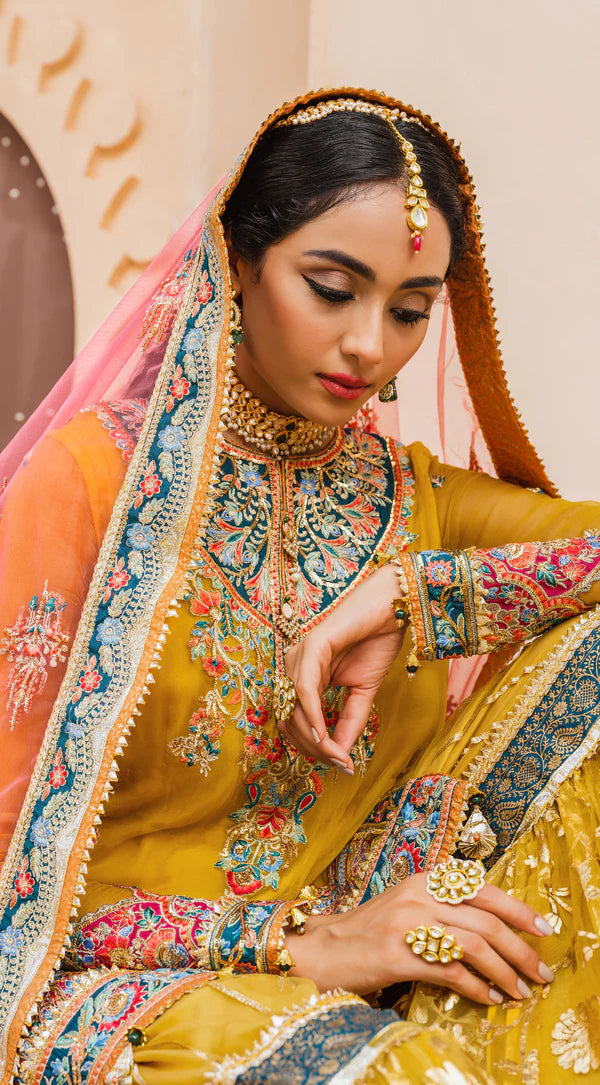 Dhanak By Anaya Unstitched 3 Piece Embroidered Chiffon Suits AKM22-06 Sehar - Wedding Collection Brand Mafia by Zonash