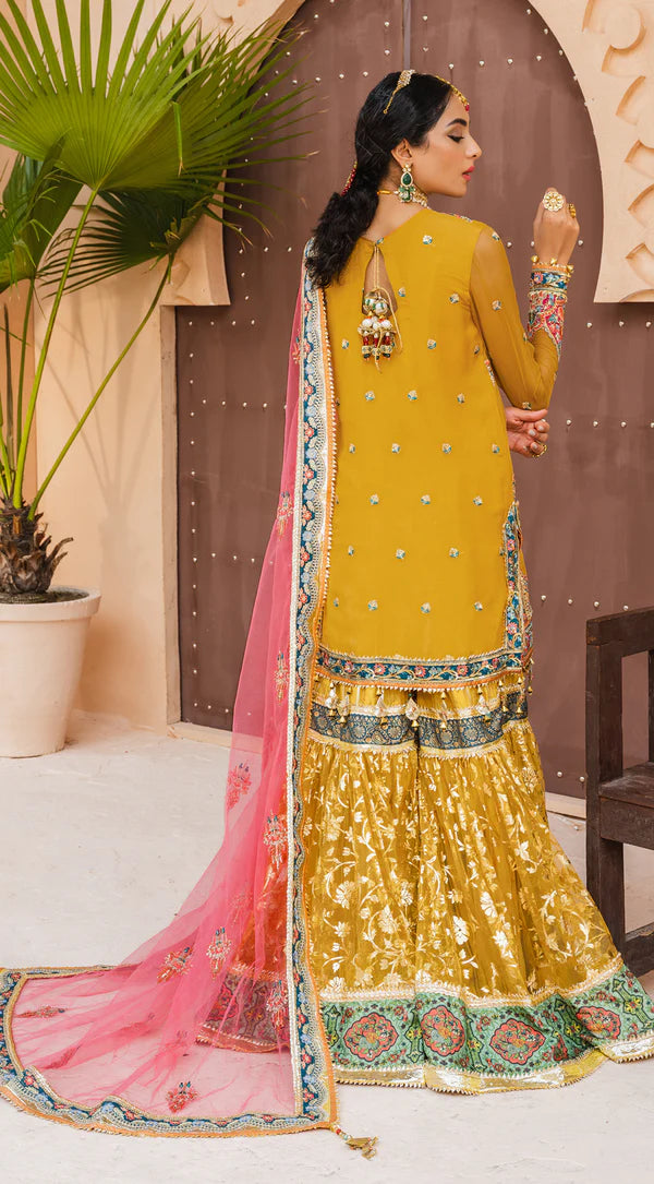 Dhanak By Anaya Unstitched 3 Piece Embroidered Chiffon Suits AKM22-06 Sehar - Wedding Collection Brand Mafia by Zonash