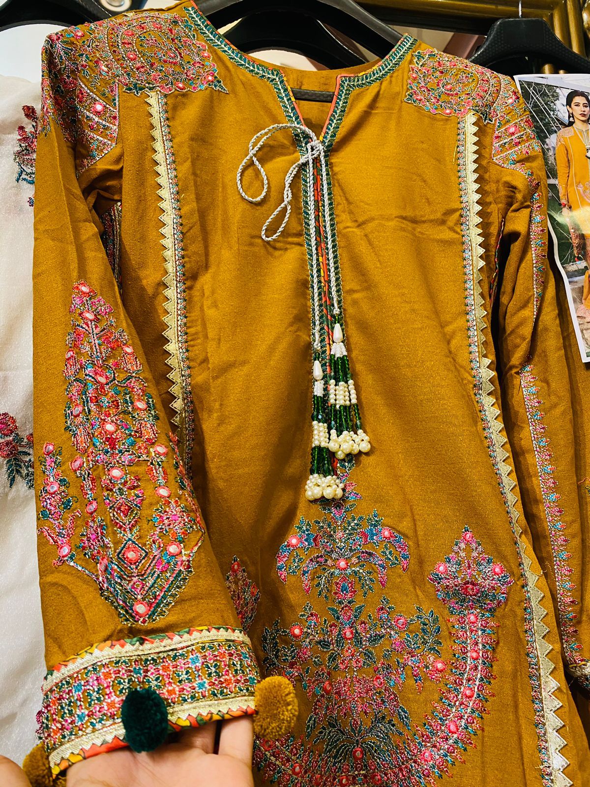 Hussain Rehar Stitched 3 Piece Embroidered Karandi Suit HR22 Paras - Winter Collection Brand Mafia by Zonash