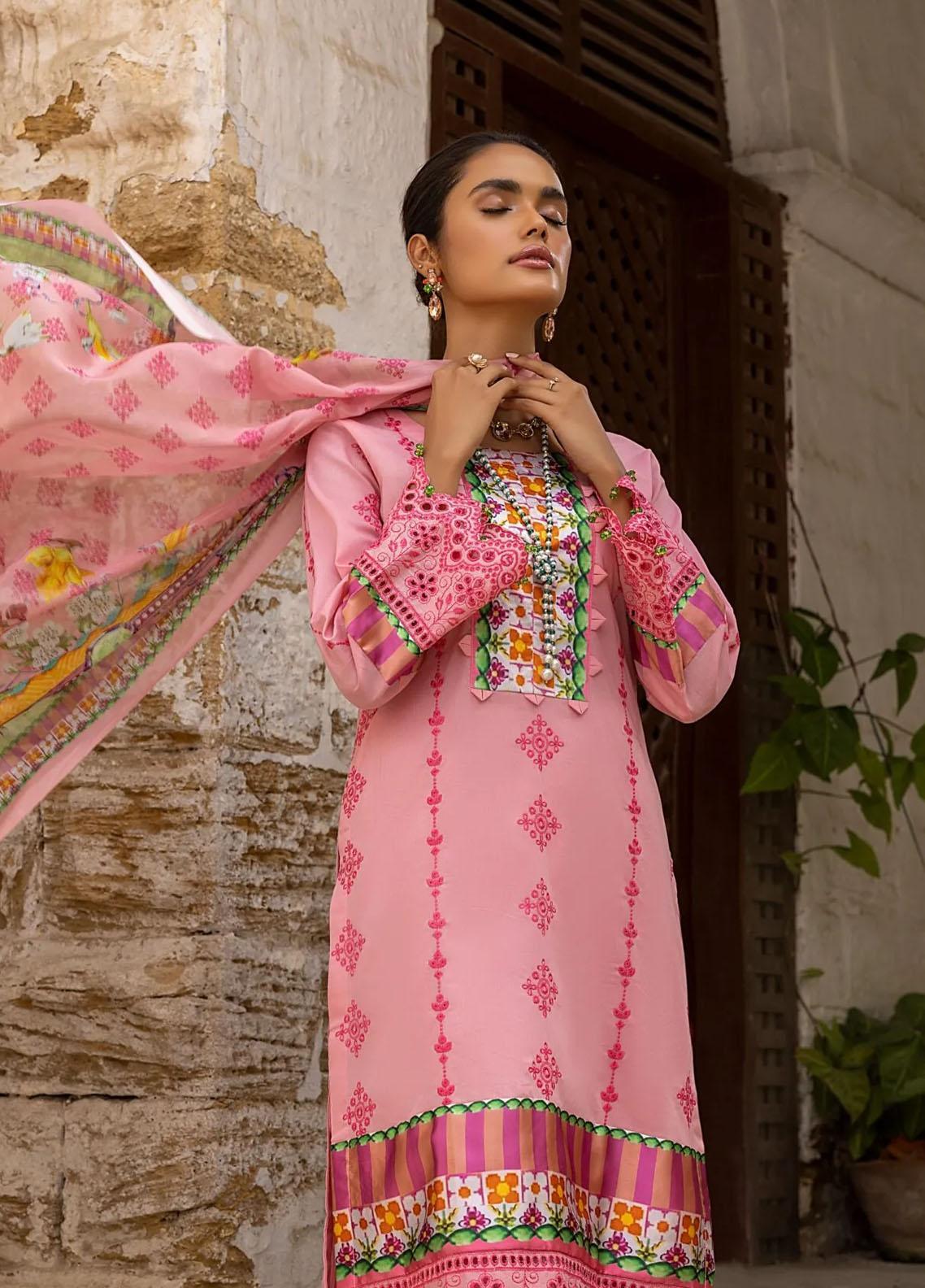 Kalyan By ZS Textiles Unstitched 3 Piece Embroidered Lawn Suit ZS23K D7 - Summer Collection Brand Mafia by Zonash