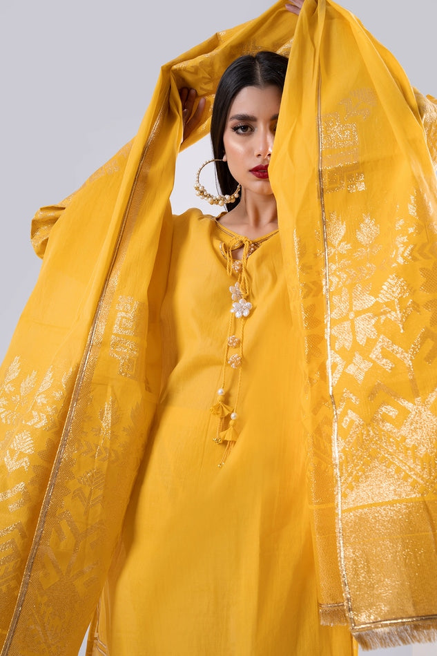 Khaadi 3 Piece Dyed Jacquard Suit - BCO22203 Brand Mafia by Zonash