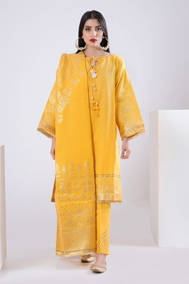 Khaadi 3 Piece Dyed Jacquard Suit - BCO22203 Brand Mafia by Zonash
