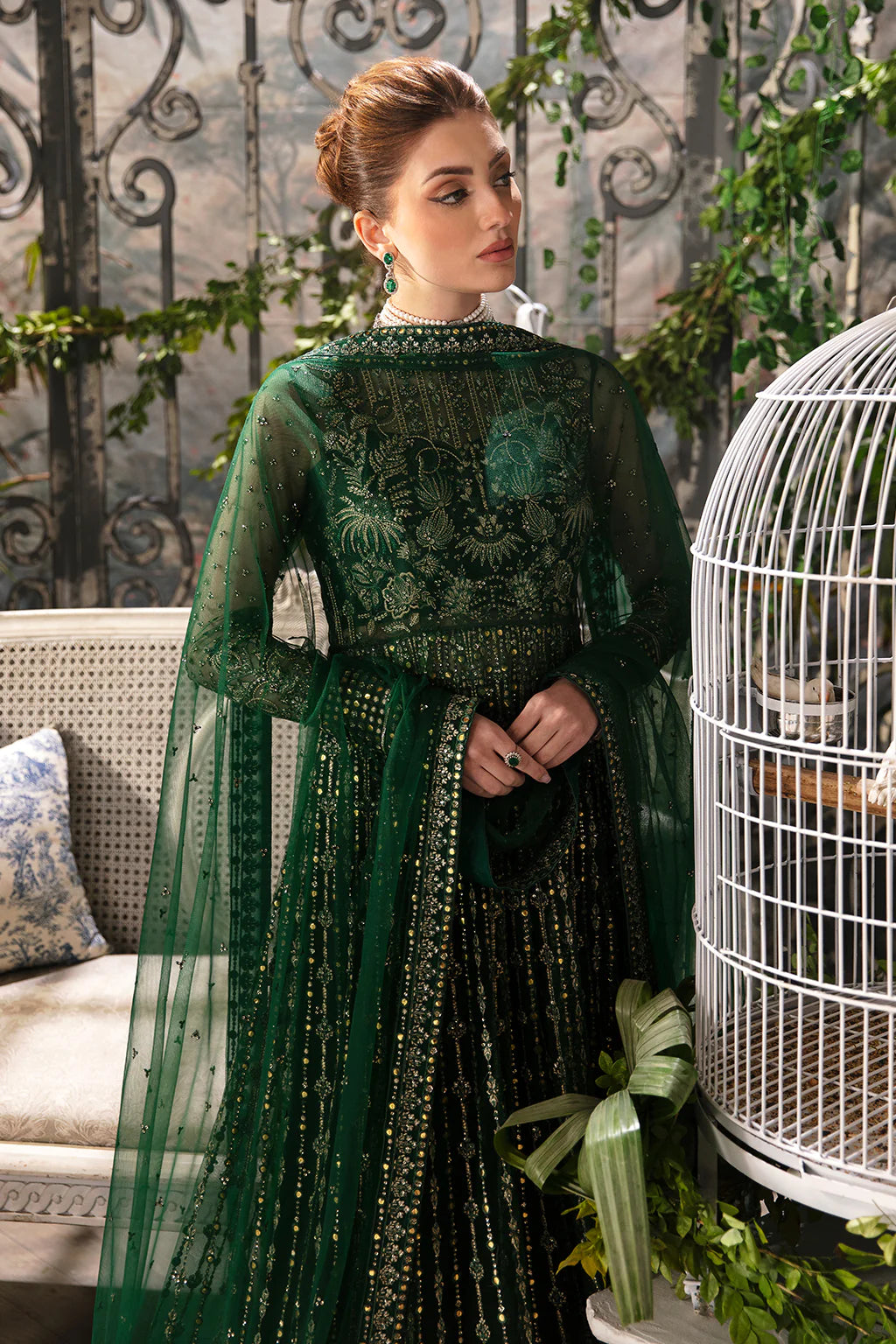 La Fuchsia By Afrozeh Unstitched 3 Piece Embroidered Net Suit AF24LF D-08 Fiora - Wedding Collection Brand Mafia by Zonash