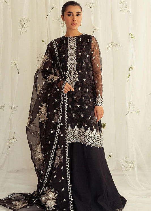 Luxe Atelier By Cross Stitch Unstitched 4 Piece Embroidered Organza Suit CS23 D-02 Wisteria Bella - Luxury Collection Brand Mafia by Zonash