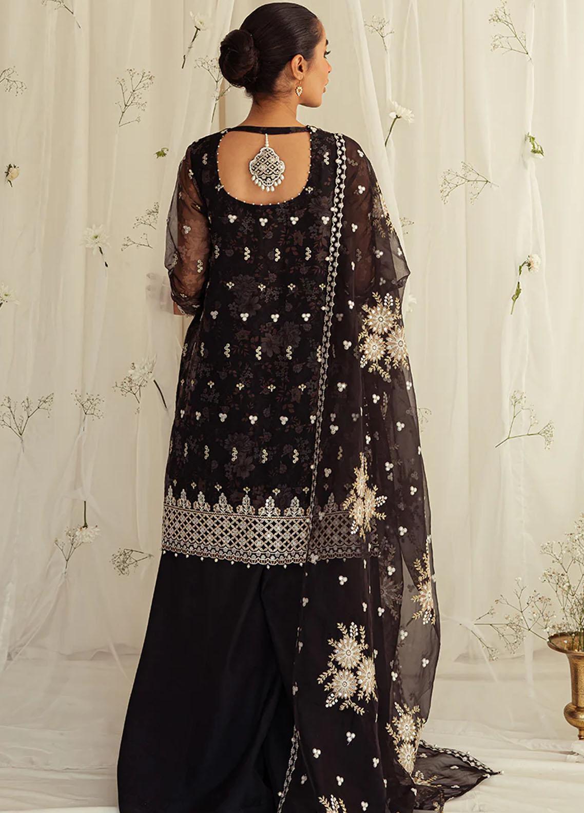 Luxe Atelier By Cross Stitch Unstitched 4 Piece Embroidered Organza Suit CS23 D-02 Wisteria Bella - Luxury Collection Brand Mafia by Zonash