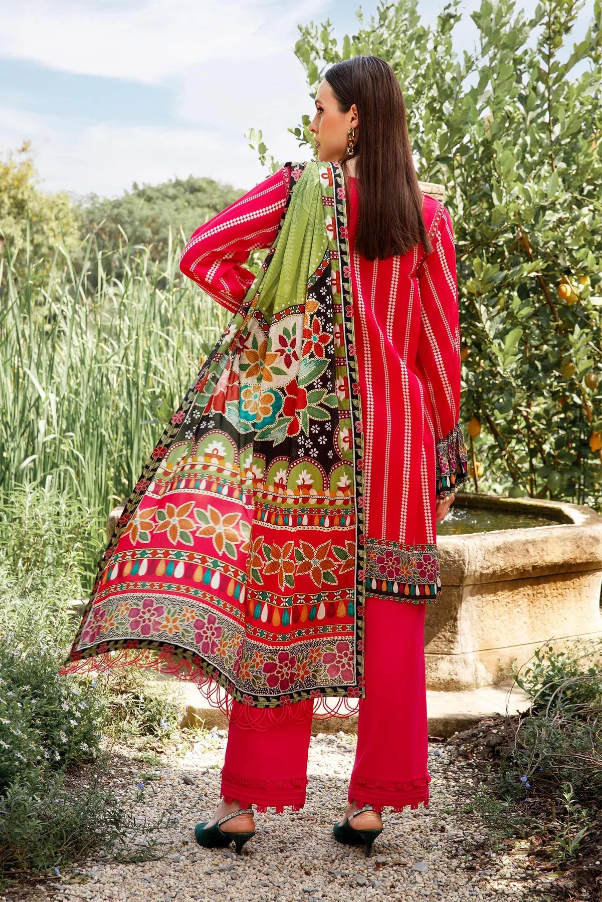 MARIA B – MBasics Unstitched Suit | Pink MB-US23-12-B Brand Mafia by Zonash