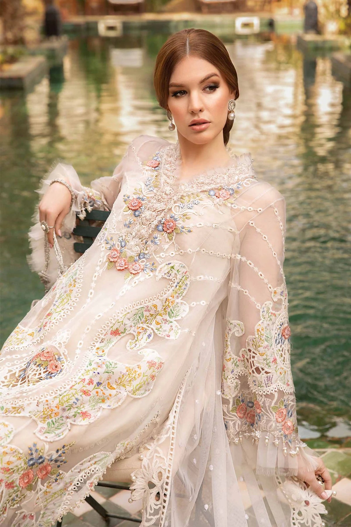 Maria B Unstitched 3 Piece Embroidered Lawn Suit MB24LL 05A - Luxury Lawn Collection Brand Mafia by Zonash