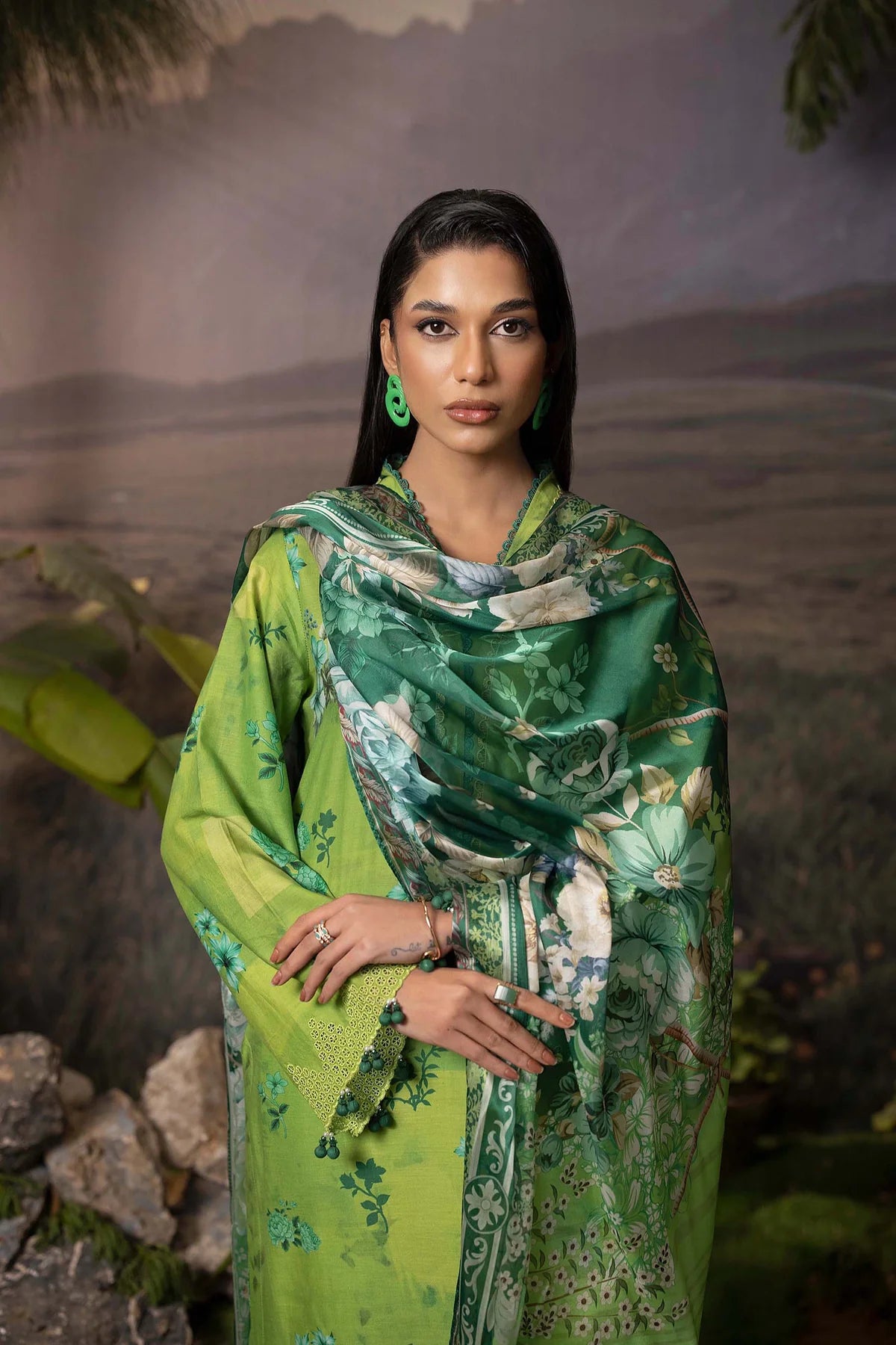 Printskari By Adan's Libas Unstitched 3 Piece Printed Lawn Suit - 5747 - Summer Collection - Brand Mafia by Zonash