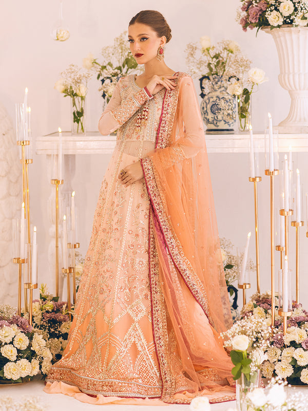 ROHEENAZ Luxury Kalidaar Unstitched 4Pc Chiffon Suit - RUNCH230101- Luxury Chiffon Collection 2023 Brand Mafia by Zonash