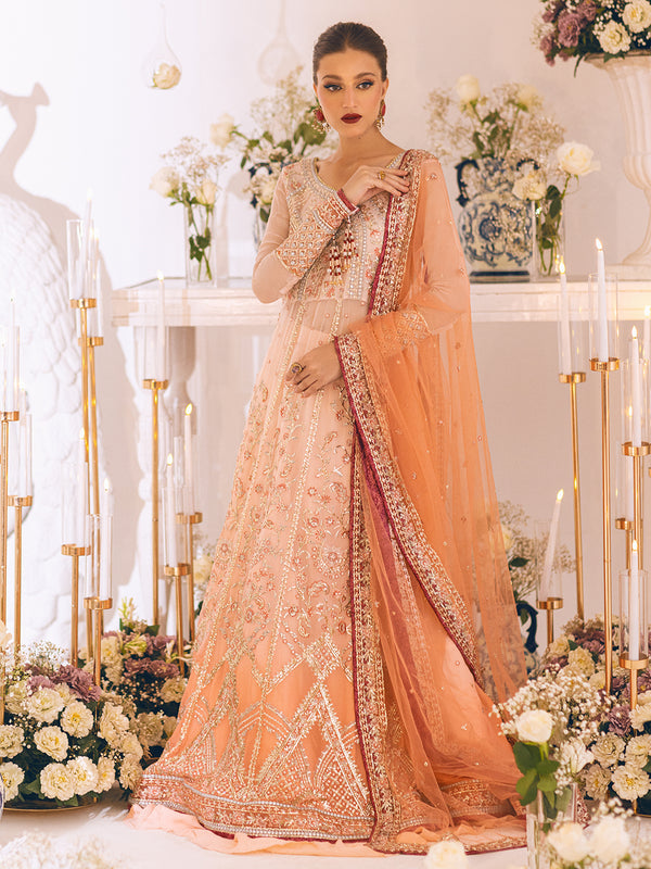 ROHEENAZ Luxury Kalidaar Unstitched 4Pc Chiffon Suit - RUNCH230101- Luxury Chiffon Collection 2023 Brand Mafia by Zonash