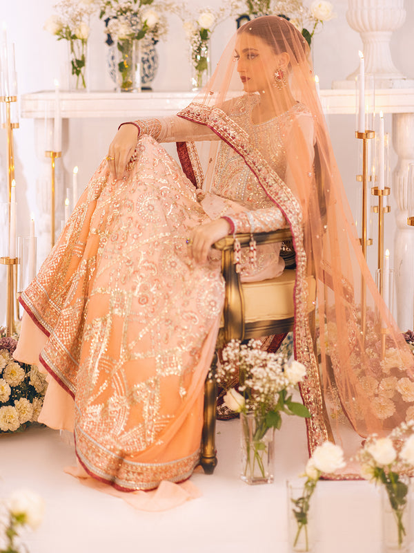 ROHEENAZ Luxury Kalidaar Unstitched 4Pc Chiffon Suit - RUNCH230101- Luxury Chiffon Collection 2023 Brand Mafia by Zonash