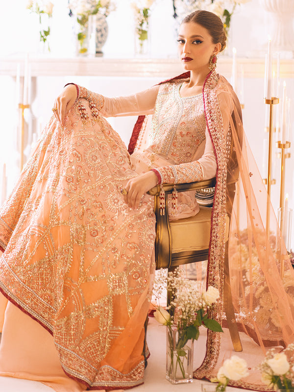 ROHEENAZ Luxury Kalidaar Unstitched 4Pc Chiffon Suit - RUNCH230101- Luxury Chiffon Collection 2023 Brand Mafia by Zonash