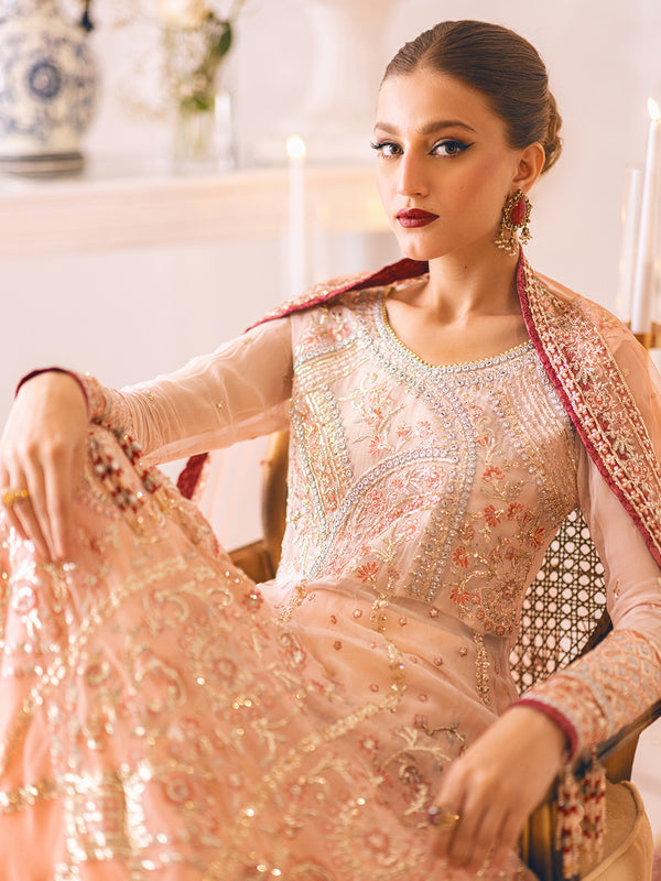 ROHEENAZ Luxury Kalidaar Unstitched 4Pc Chiffon Suit - RUNCH230101- Luxury Chiffon Collection 2023 Brand Mafia by Zonash