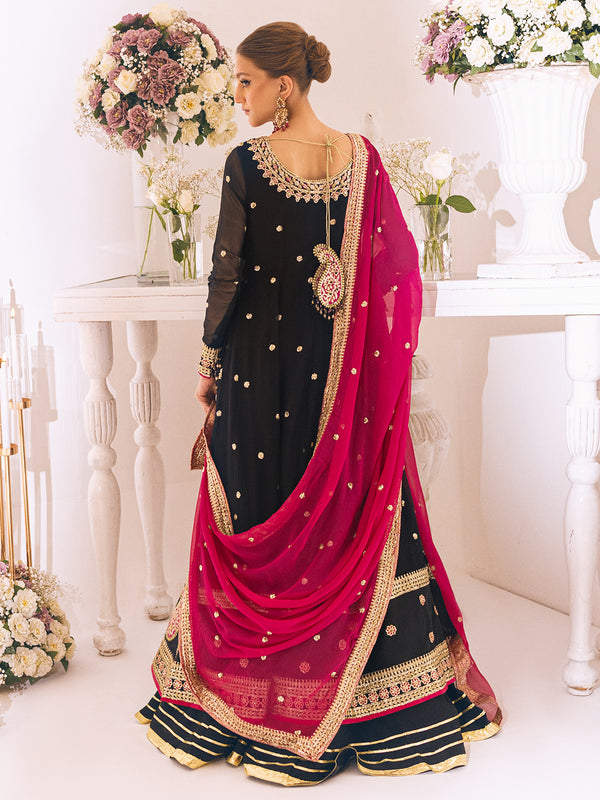 ROHEENAZ Luxury Kalidaar Unstitched 4Pc Chiffon Suit - RUNCH230102- Luxury Chiffon Collection 2023 Brand Mafia by Zonash