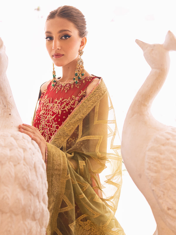 ROHEENAZ Luxury Kalidaar Unstitched 4Pc Chiffon Suit - RUNCH230103- Luxury Chiffon Collection 2023 Brand Mafia by Zonash