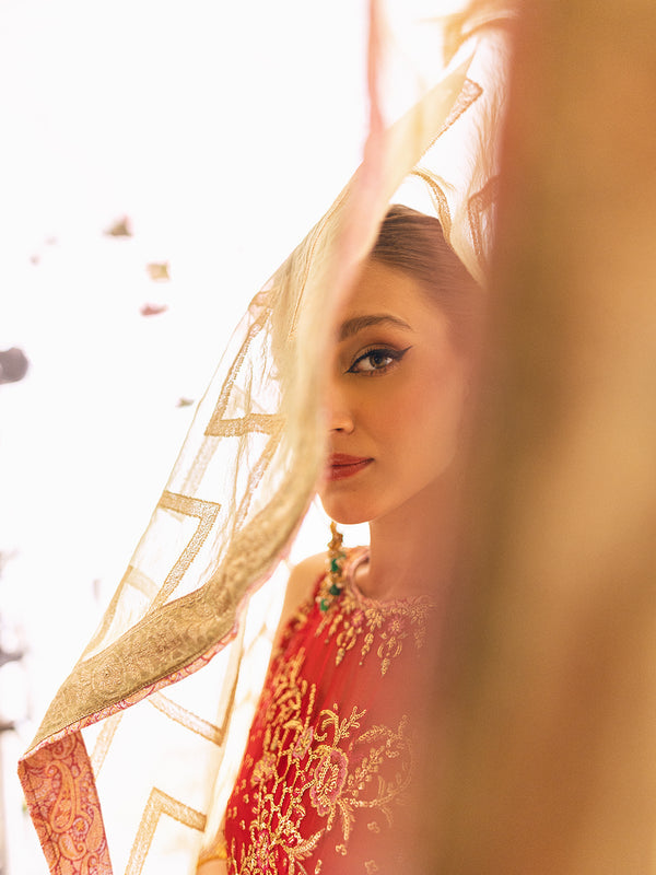 ROHEENAZ Luxury Kalidaar Unstitched 4Pc Chiffon Suit - RUNCH230103- Luxury Chiffon Collection 2023 Brand Mafia by Zonash