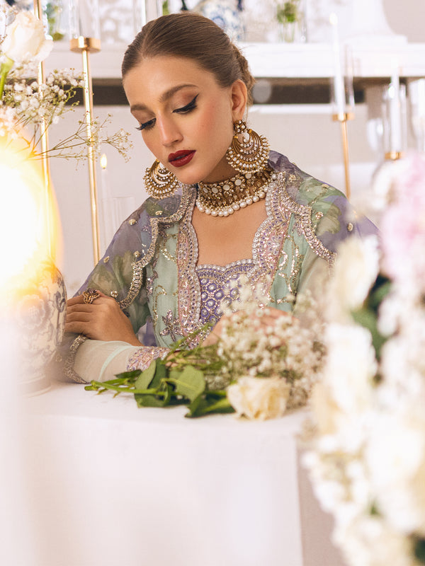 ROHEENAZ Luxury Kalidaar Unstitched 4Pc Chiffon Suit - RUNCH230104- Luxury Chiffon Collection 2023 Brand Mafia by Zonash