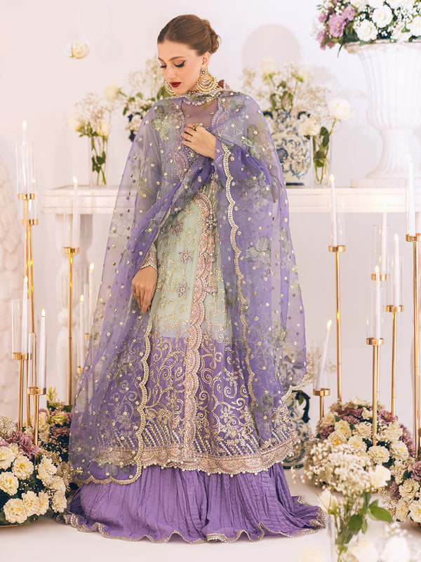 ROHEENAZ Luxury Kalidaar Unstitched 4Pc Chiffon Suit - RUNCH230104- Luxury Chiffon Collection 2023 Brand Mafia by Zonash