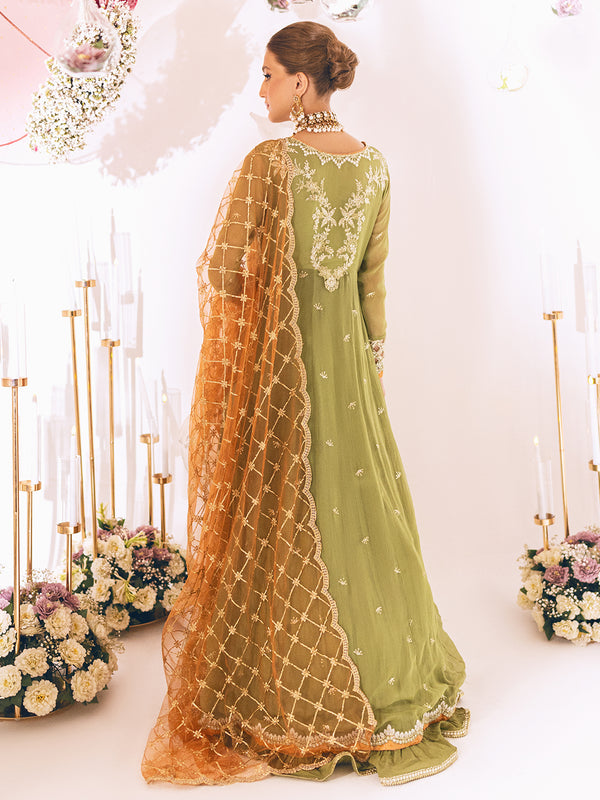 ROHEENAZ Luxury Kalidaar Unstitched 4Pc Chiffon Suit - RUNCH230105- Luxury Chiffon Collection 2023 Brand Mafia by Zonash