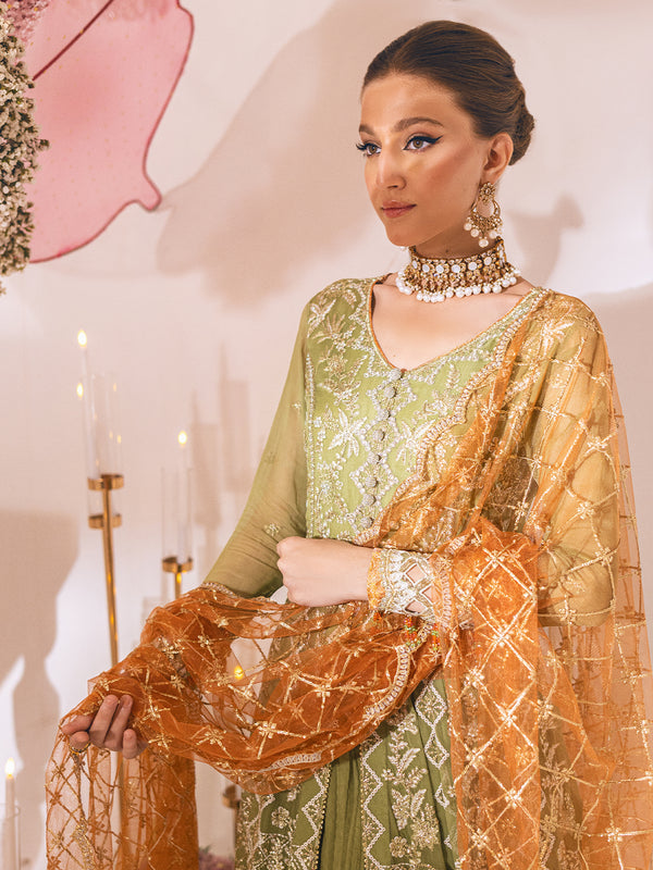 ROHEENAZ Luxury Kalidaar Unstitched 4Pc Chiffon Suit - RUNCH230105- Luxury Chiffon Collection 2023 Brand Mafia by Zonash