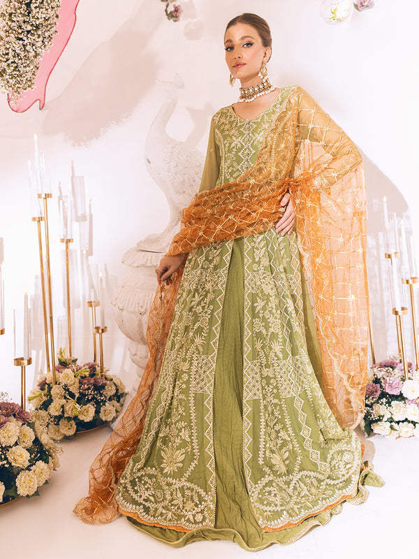 ROHEENAZ Luxury Kalidaar Unstitched 4Pc Chiffon Suit - RUNCH230105- Luxury Chiffon Collection 2023 Brand Mafia by Zonash