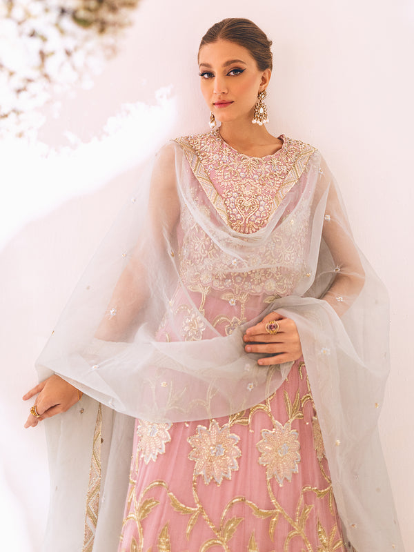 ROHEENAZ Luxury Kalidaar Unstitched 4Pc Chiffon Suit - RUNCH230106 - Luxury Chiffon Collection 2023 Brand Mafia by Zonash