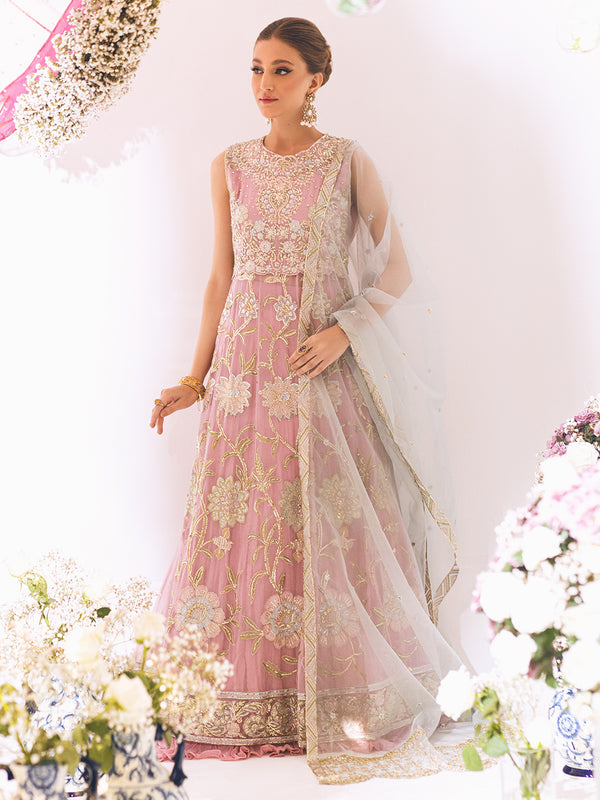 ROHEENAZ Luxury Kalidaar Unstitched 4Pc Chiffon Suit - RUNCH230106 - Luxury Chiffon Collection 2023 Brand Mafia by Zonash
