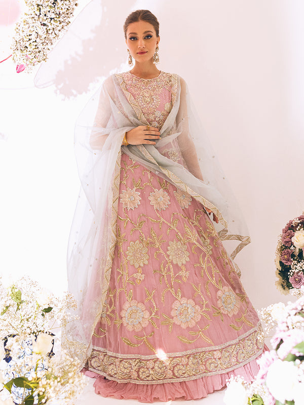 ROHEENAZ Luxury Kalidaar Unstitched 4Pc Chiffon Suit - RUNCH230106 - Luxury Chiffon Collection 2023 Brand Mafia by Zonash