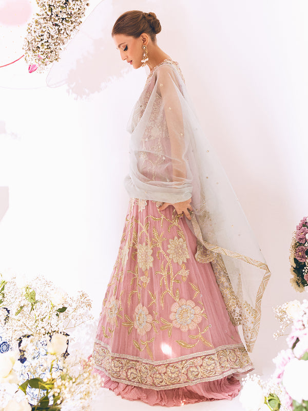 ROHEENAZ Luxury Kalidaar Unstitched 4Pc Chiffon Suit - RUNCH230106 - Luxury Chiffon Collection 2023 Brand Mafia by Zonash