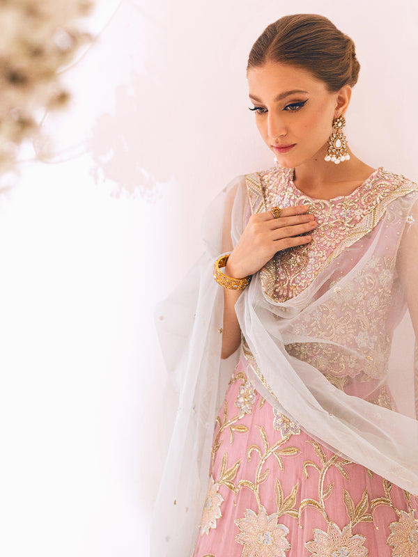 ROHEENAZ Luxury Kalidaar Unstitched 4Pc Chiffon Suit - RUNCH230106 - Luxury Chiffon Collection 2023 Brand Mafia by Zonash