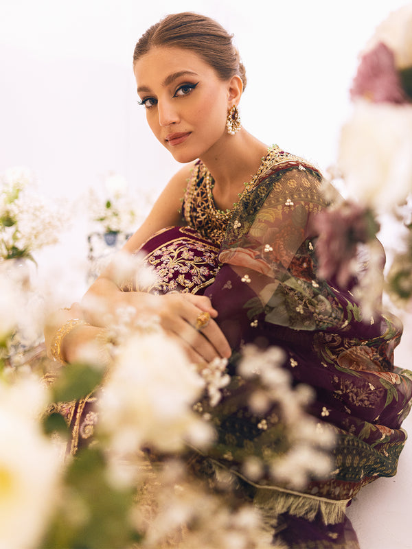 ROHEENAZ Luxury Kalidaar Unstitched 4Pc Chiffon Suit - RUNCH230107 - Luxury Chiffon Collection 2023 Brand Mafia by Zonash