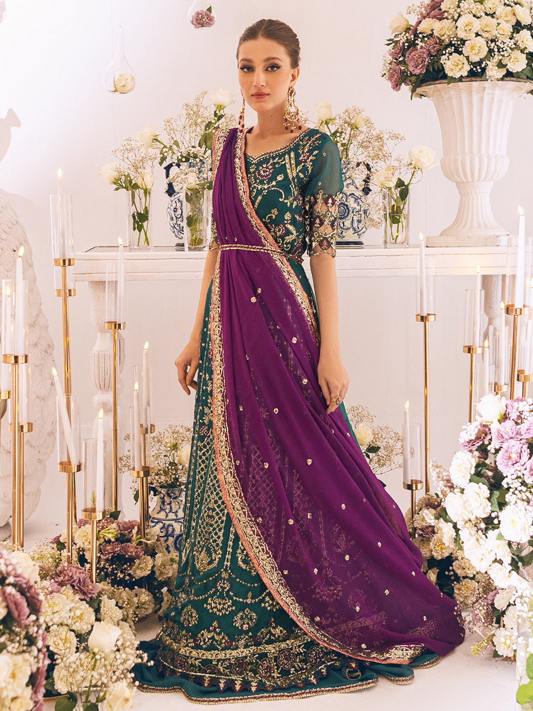 ROHEENAZ Luxury Kalidaar Unstitched 4Pc Chiffon Suit - RUNCH230108 - Luxury Chiffon Collection 2023 Brand Mafia by Zonash