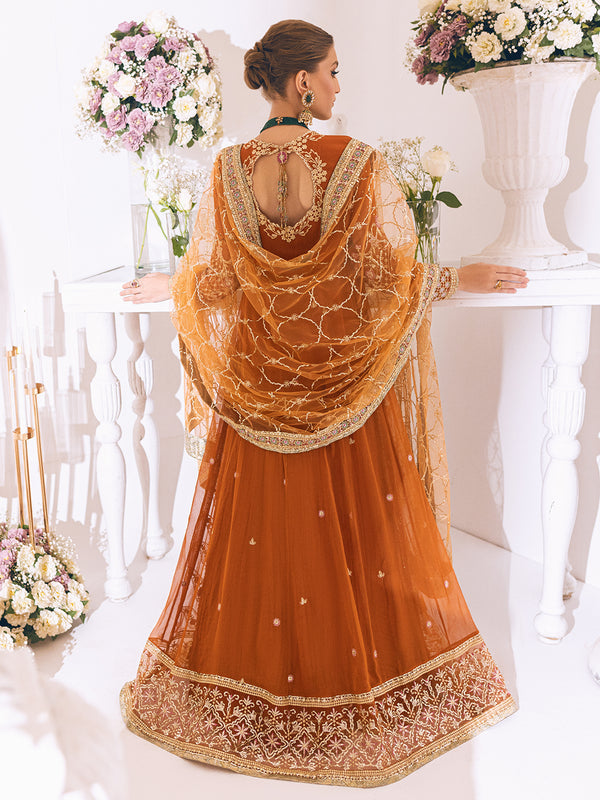 ROHEENAZ Luxury Kalidaar Unstitched 4Pc Chiffon Suit - RUNCH230109 - Luxury Chiffon Collection 2023 Brand Mafia by Zonash
