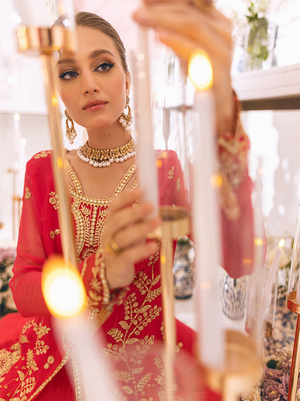 ROHEENAZ Luxury Kalidaar Unstitched 4Pc Chiffon Suit - RUNCH230110 - Luxury Chiffon Collection 2023 Brand Mafia by Zonash