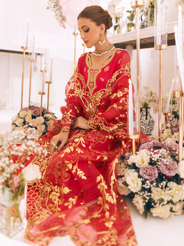 ROHEENAZ Luxury Kalidaar Unstitched 4Pc Chiffon Suit - RUNCH230110 - Luxury Chiffon Collection 2023 Brand Mafia by Zonash