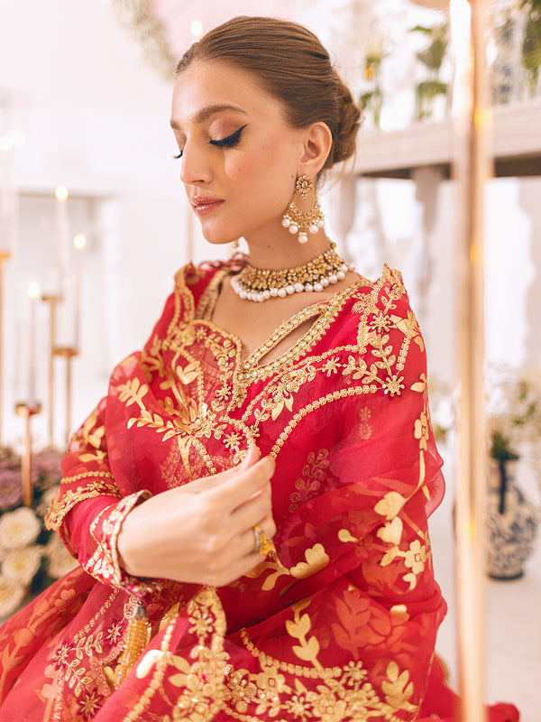 ROHEENAZ Luxury Kalidaar Unstitched 4Pc Chiffon Suit - RUNCH230110 - Luxury Chiffon Collection 2023 Brand Mafia by Zonash