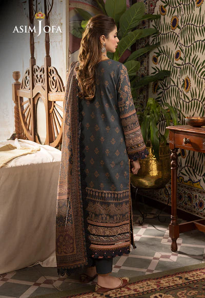 Rania By Asim Jofa Unstitched 3 Piece Embroidered Cambric Suit AJ23RN AJNR-05 - Spring / Summer Collection