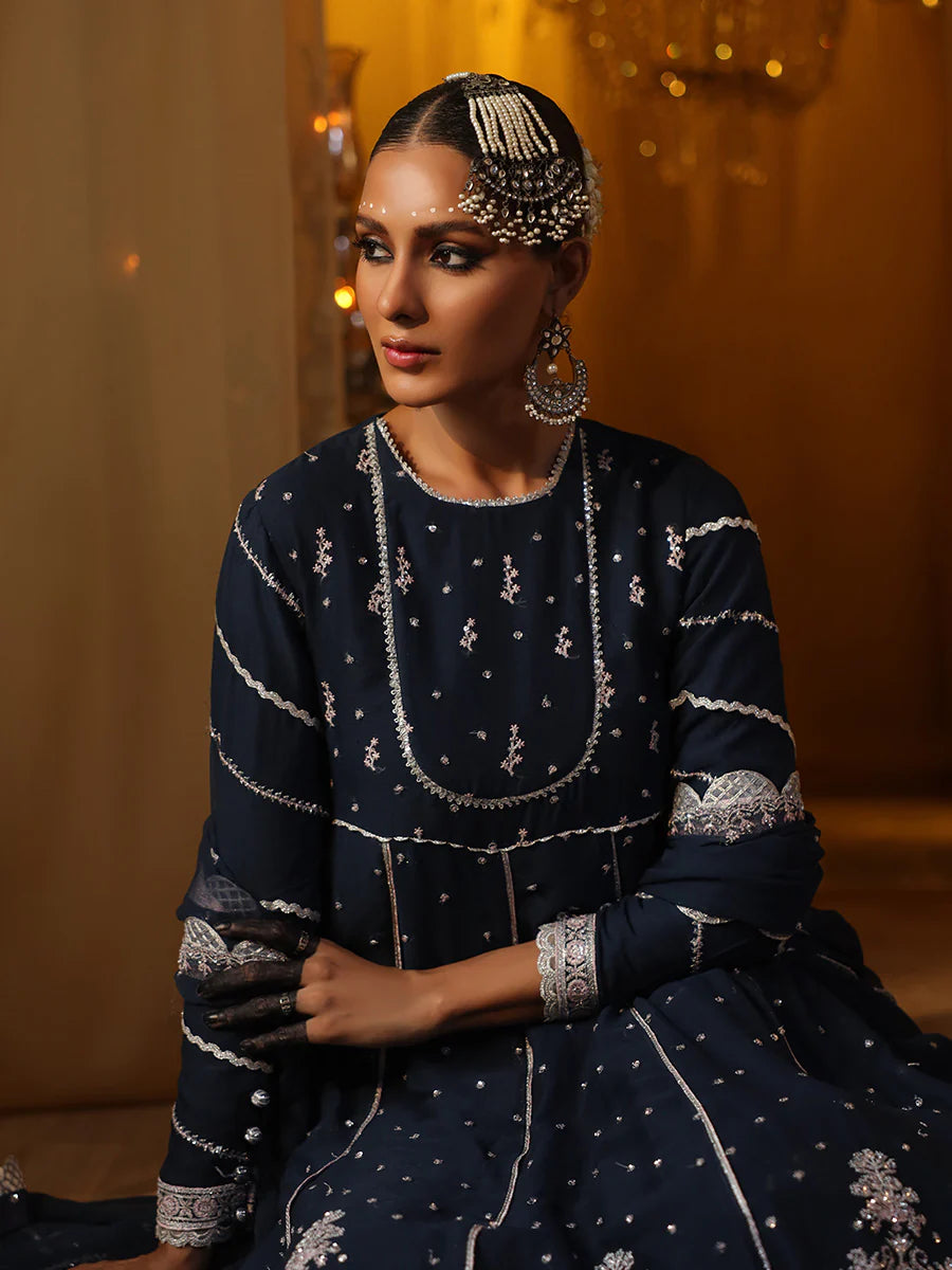 Salitex by Nora Unstitched 3 Piece Embroidered Chiffon Suit - Zingali - Luxury Collection