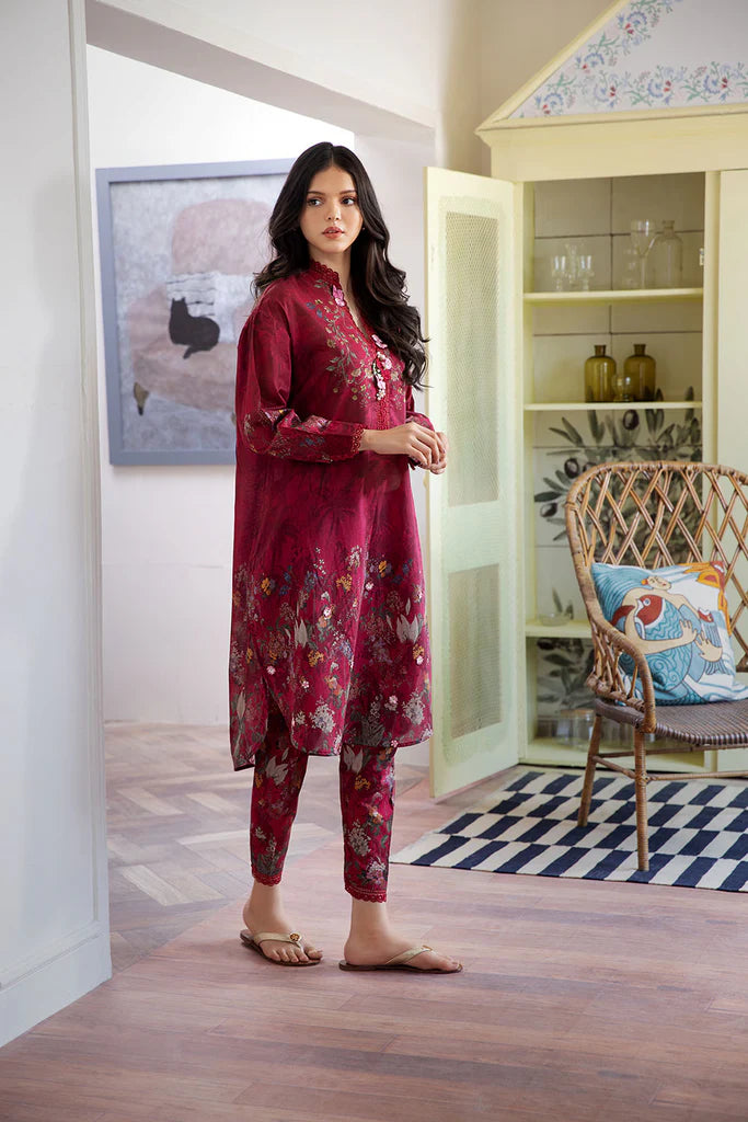 Sobia Nazir Basic Unstitched 2 Piece Embroidered Lawn Suit SN24B 5A - Summer Collection - Brand Mafia by Zonash