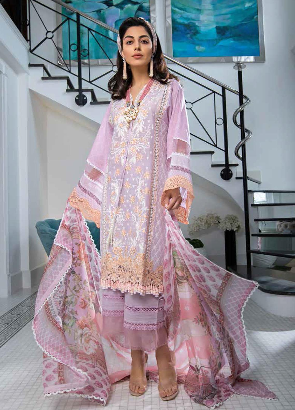 Sobia Nazir Unstitched 3 Piece Embroidered Lawn Suit SN21L 7B - Luxury Collection Brand Mafia by Zonash