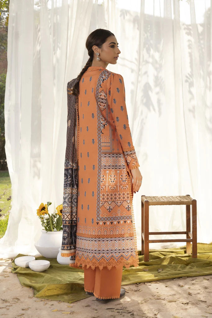 Aabyaan Embroidered Lawn Suits Unstitched 3 Piece ABY23P AP-03 Amira - Summer Collection Brand Mafia by Zonash