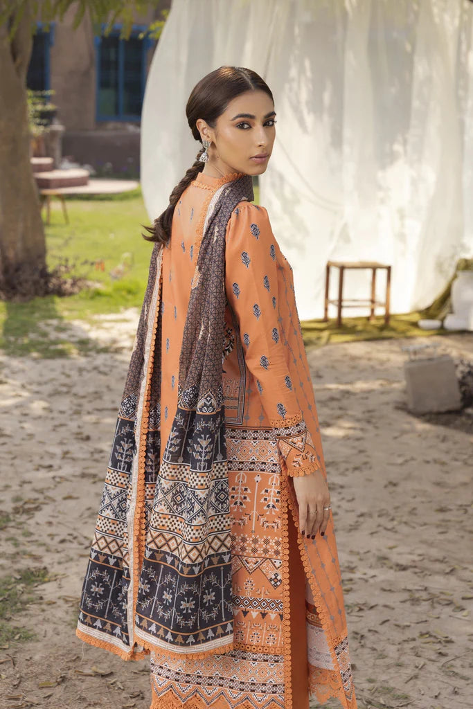 Aabyaan Embroidered Lawn Suits Unstitched 3 Piece ABY23P AP-03 Amira - Summer Collection Brand Mafia by Zonash