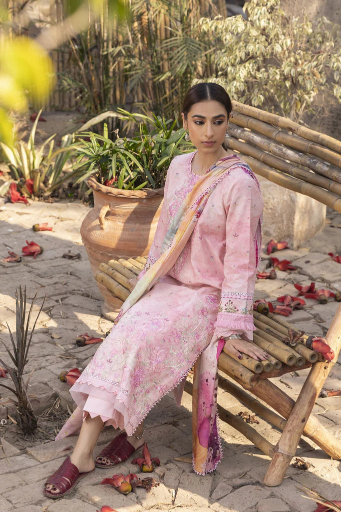 Aabyaan Embroidered Lawn Suits Unstitched 3 Piece ABY23P AP-04 Elmas - Summer Collection Brand Mafia by Zonash