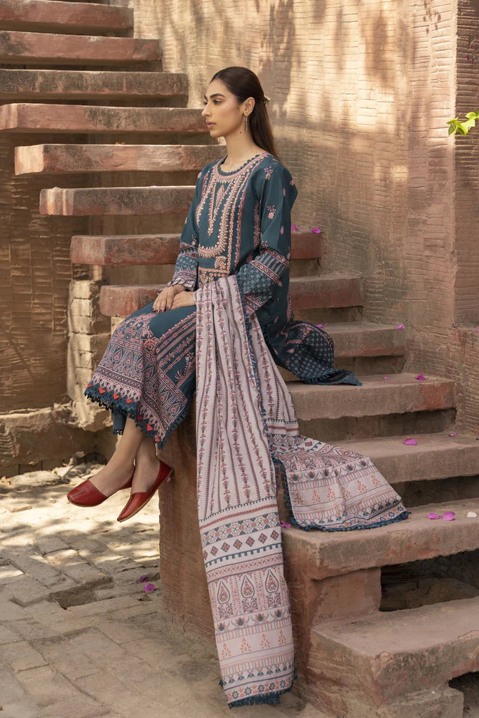 Aabyaan Embroidered Lawn Suits Unstitched 3 Piece ABY23P AP-05 Cyra - Summer Collection Brand Mafia by Zonash